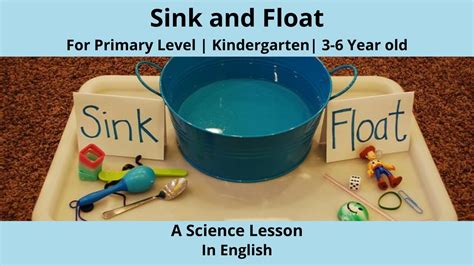 Sink and Float - Science Activity for Children | 3-6 Year olds ...