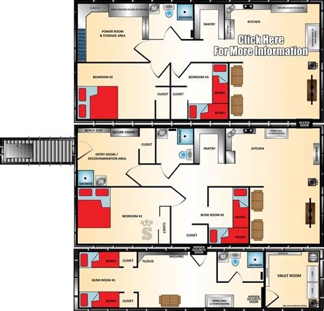 Bunker floor plans and pricing for models of various sizes-Rising S Bunkers also makes custom ...