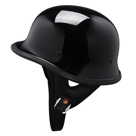 Lunatic German Style Shorty Helmet - DOT Approved - Adult Motorcycle Half Helmet | eBay