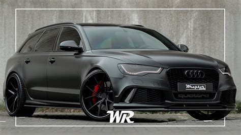 Wraptor - Audi RS6 700HP Satin Black Full Wrap - YouTube