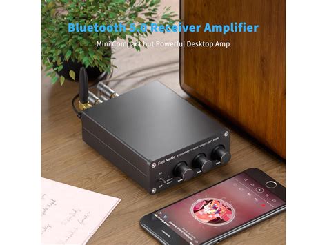 Fosi Audio BT20A Bluetooth 5.0 Stereo Audio 2 Channel Amplifier Receiver Mini Hi-Fi Class D ...