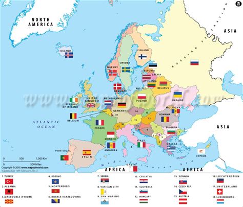 Europe Map With Flags – Map Vector