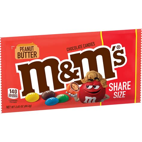 M&M'S Peanut Butter Chocolate Candy, 2.83 oz - Walmart.com