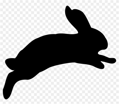 Jumping Rabbit By Snifty - Rabbit Silhouette - Full Size PNG Clipart Images Download