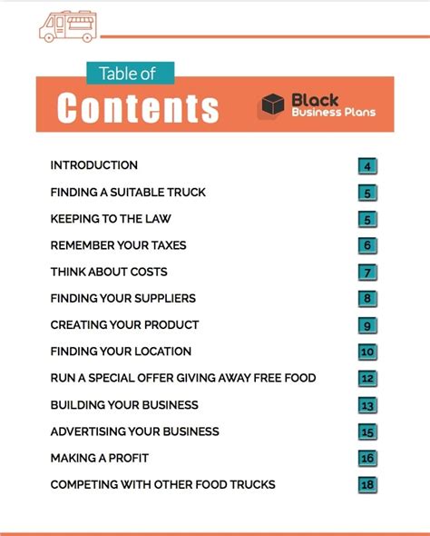 Food Truck Business Plan - 9+ Examples, Format, Pdf