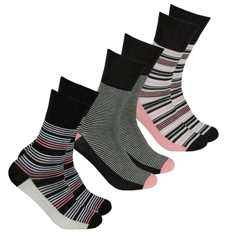 3-6 Pairs Ladies Womens Non Elastic Loose Top Socks Grip Diabetic Bamboo UK 4-8 | eBay