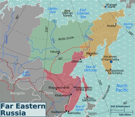 Russian Far East Regions Map • Mapsof.net