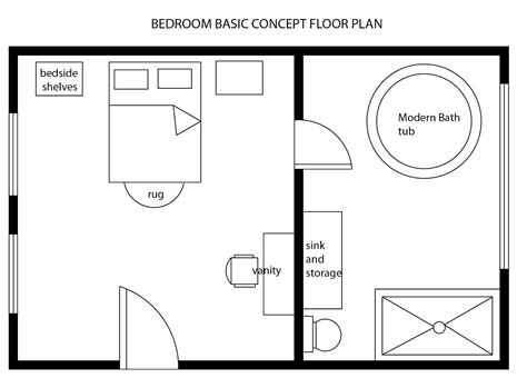 INTERIOR DESIGN & DECOR: MODERN BEDROOM BASIC FLOOR PLAN