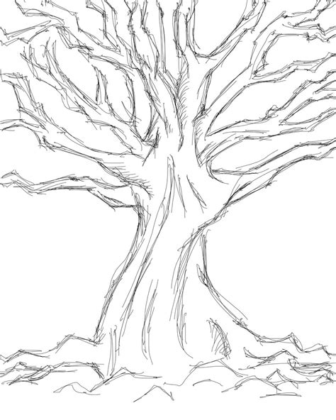 Tree Sketch Step By Step at PaintingValley.com | Explore collection of Tree Sketch Step By Step