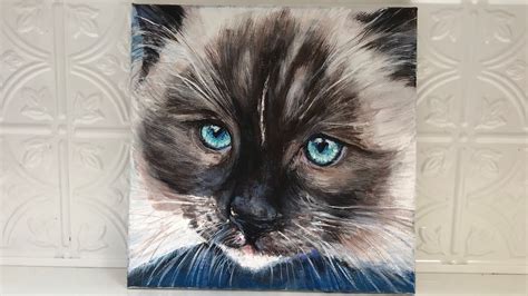 RAGDOLL CAT | ACRYLIC PAINTING DEMONSTRATION - YouTube