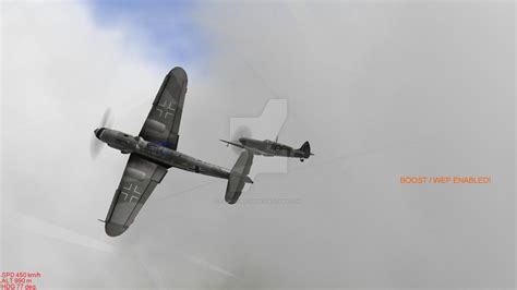 Spitfire Vs Bf-109 Dogfight! by FockWulf190 on DeviantArt