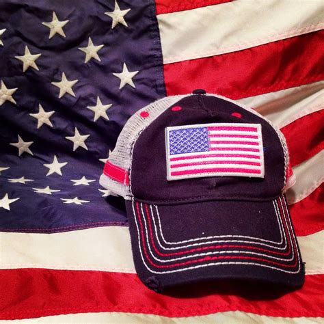 American Flag Patch Hat by CustomTNWorkWear on Etsy