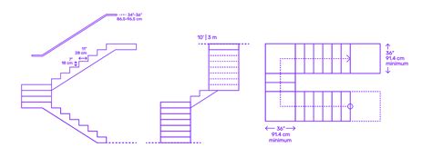 Stair Types Dimensions & Drawings | Dimensions.com