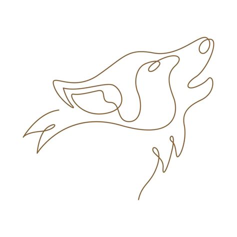 Wolf line art logo design 21506817 Vector Art at Vecteezy