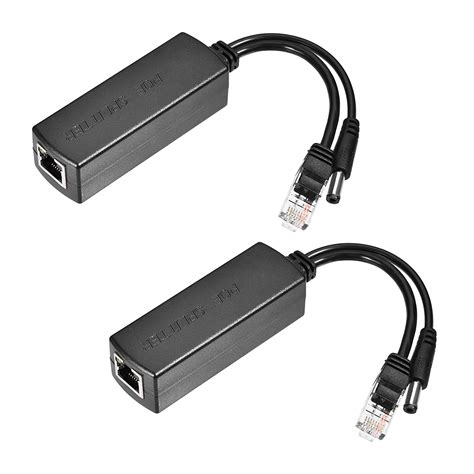 Active PoE Splitter Power over Ethernet Adapter 48V to 12V IEEE 802.3af Compliant with 95mm Wire ...