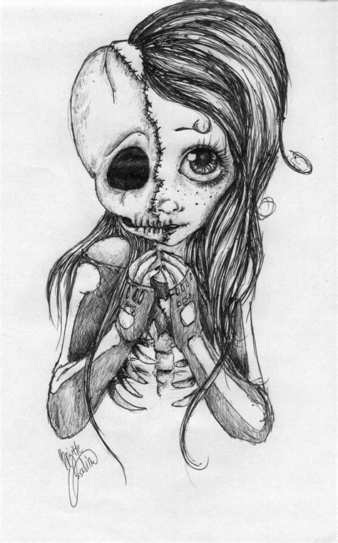 Creepy Girl Drawing