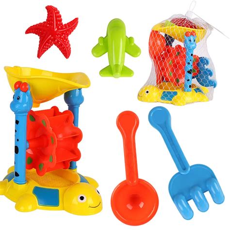 5pcs/set Children's beach toys baby Sand Shovel Beach Bucket Set Playing Beach Playing Water ...