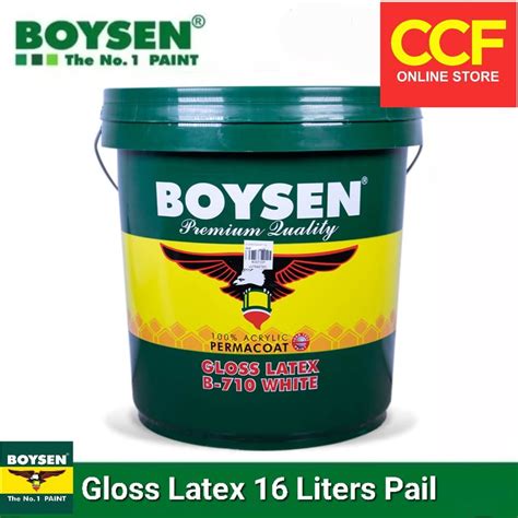 Boysen Gloss Latex Paint White 16 Liters [ Limit your order 1 Pail Max ] | Lazada PH