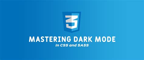 Mastering Dark Mode in CSS and Sass - DEV Community