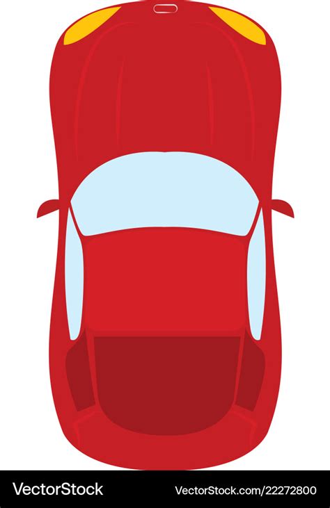 Aerial view of a car Royalty Free Vector Image