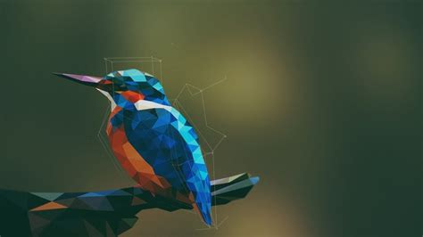 Bird, Abstract, Low Poly, Digital Art, 4K, #2 Wallpaper