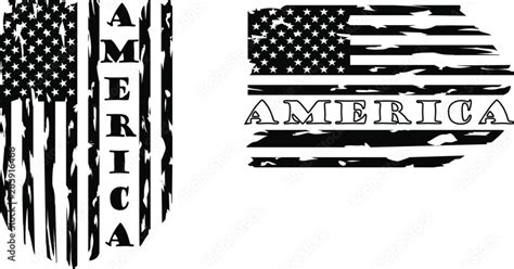 Distressed american flag , cricut, Clip Art, Only commercial use Stock Vector | Adobe Stock