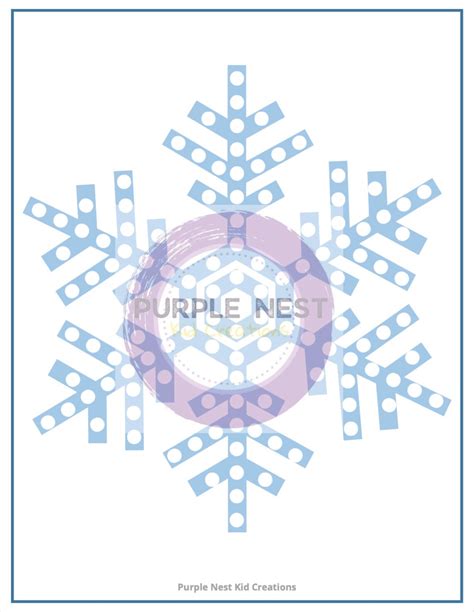 Snowflakes Dot Art Printable Activities Snow Q-tip Painting - Etsy