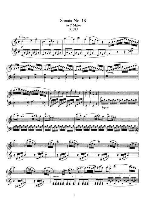 Wolfgang Amadeus Mozart-Piano Sonata No. 16 k545 all movement 琴譜pdf-香港流行鋼琴協會琴譜下載 ★