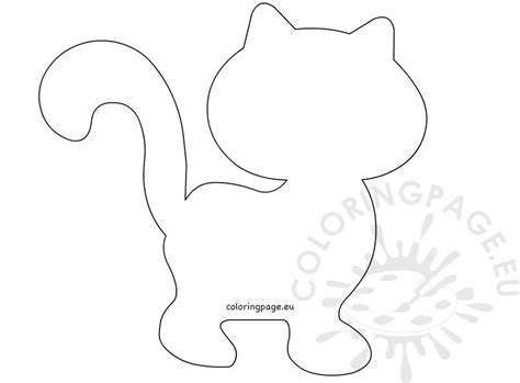 Cat Cut Out Template | Coloring Page