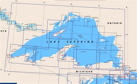 TheMapStore | NOAA Charts, Great Lakes, Lake Superior, Chart Index, Nautical, Nautical Index