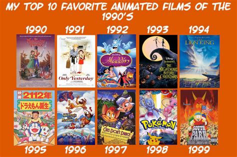 Top 10 Animated Movies of 1990s by Eddsworldfangirl97 on DeviantArt