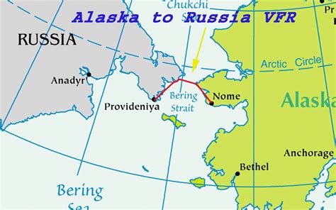 Map Russia Alaska