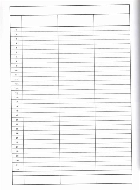 Blank Spreadsheet Printable