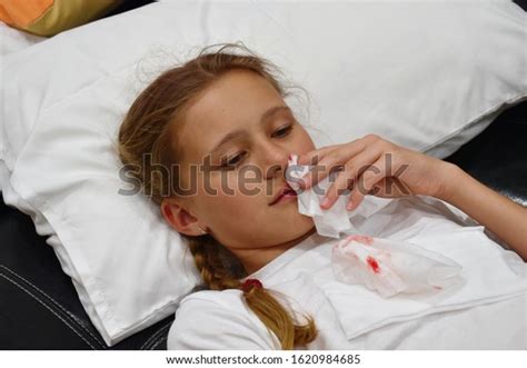 Child Girl Nosebleed Bloody Nose Child Stock Photo 1620984685 ...