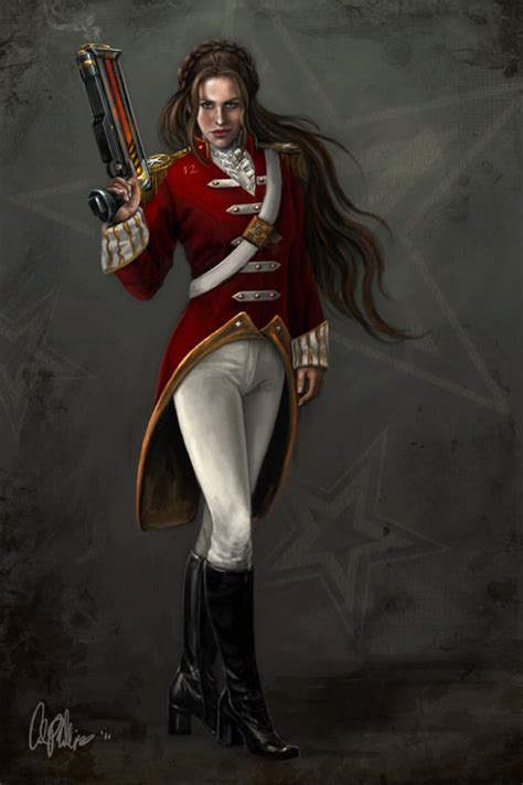 Sci-fi Fantasy Art, Character Art, Sexy Military Woman, Steam Punk Lt. Kilos, Print, Wall Art ...