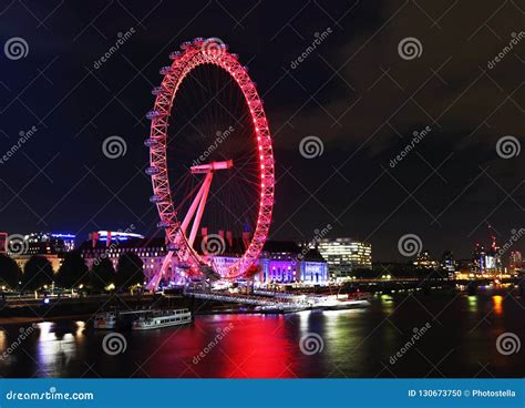 Night Scenery of Thames River in London United Kingdom Editorial Image ...