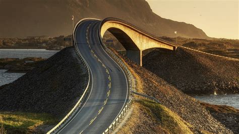 1080x1920 resolution | gray concrete bridge, Norway, Atlantic Ocean Road, bridge HD wallpaper ...