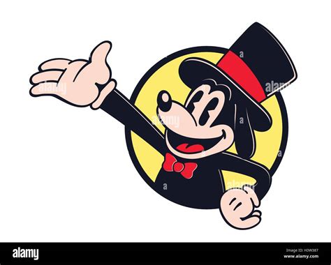 vintage toons: retro cartoon character presenter or entertainer showing something Stock Vector ...