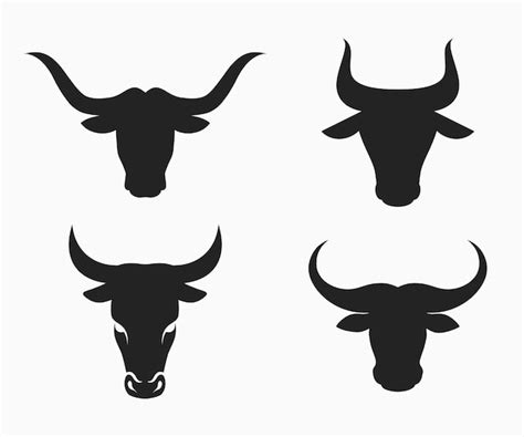 Premium Vector | Silhouette bull head icon vector. buffalo head, cow head silhouette icon