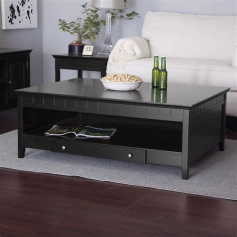 Belham Living Richland Black Coffee Table | Contemporary coffee table, Coffee table with storage ...