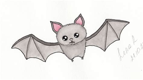 Cute Fruit Bat Drawing