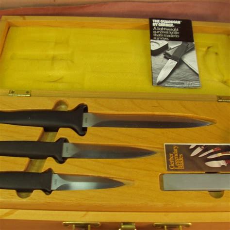 High Adventure Outfitters Gerber Guardian ( Knife Set #0097 ) in Wood Box - High Adventure ...