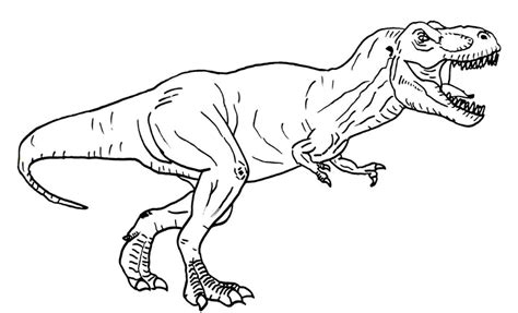 T-Rex In Jurassic World Coloring Page