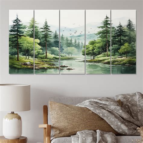 Millwood Pines " Tranquil Forests Landsacpe I " 5 - Pieces | Wayfair