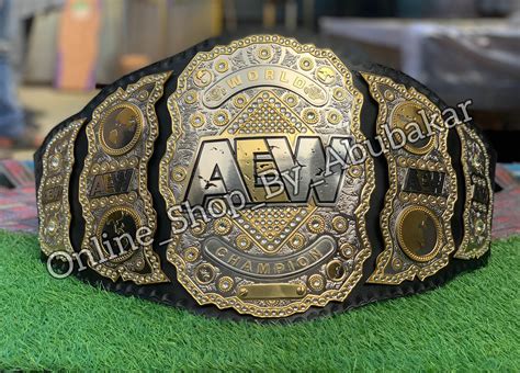 AEW World Champion Belt All Elite Wrestling Championship 24k - Etsy