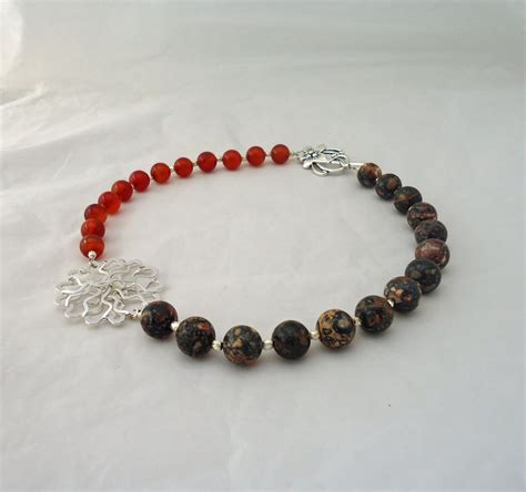 Carnelian and Jasper Necklace Handmade Carnelian and Jasper - Etsy