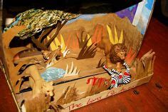 3rd Grade Lion Diorama Project for the Lion Habitat. | Diorama kids, Habitats projects, Animal ...