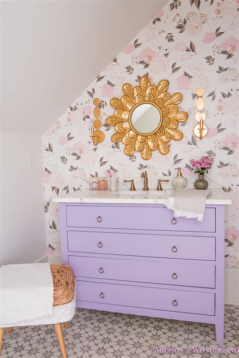 Winter’s Gorgeous Floral Wallpaper Bathroom Reveal! - Addison's Wonderland