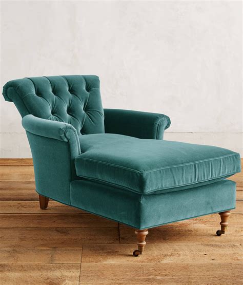 Teal Velvet Gwinnette Chaise Lounge | Everything Turquoise