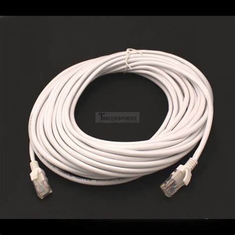 $18.99 - Extra Long 50ft Ethernet Cable White CAT5E - Tinkersphere